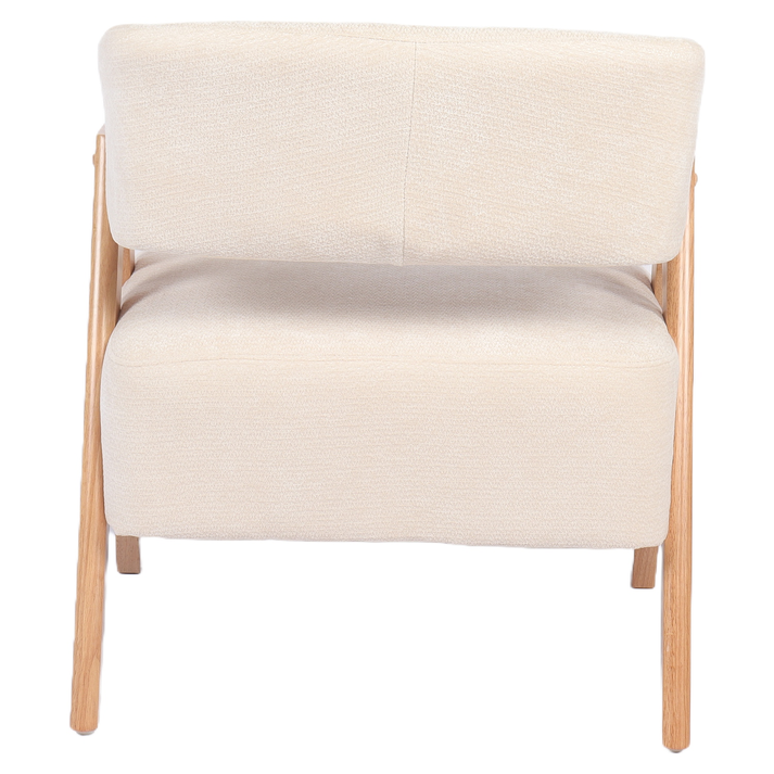 Πολυθρόνα BARTON Μπεζ Ύφασμα/Ξύλο 74x67x66cm