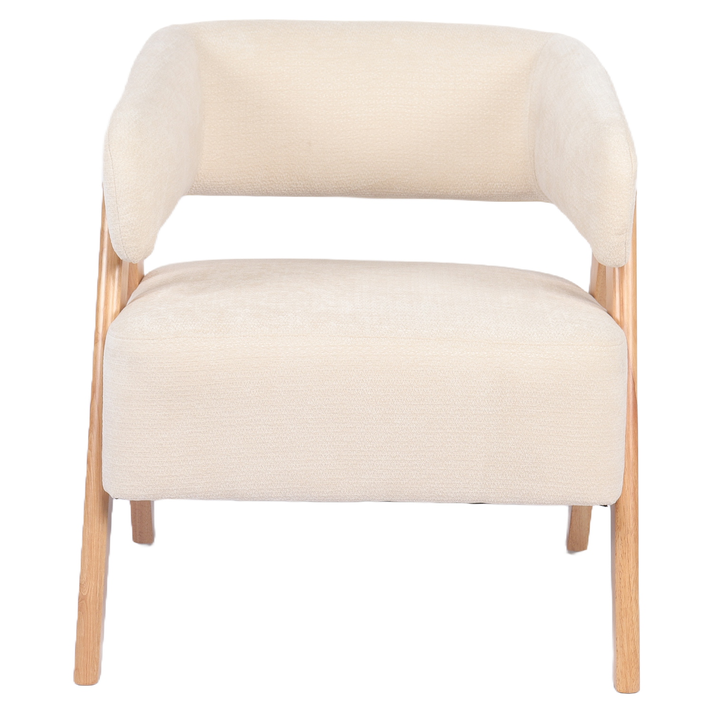 Πολυθρόνα BARTON Μπεζ Ύφασμα/Ξύλο 74x67x66cm