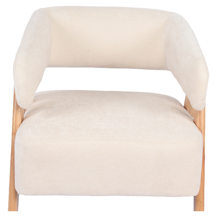 Πολυθρόνα BARTON Μπεζ Ύφασμα/Ξύλο 74x67x66cm