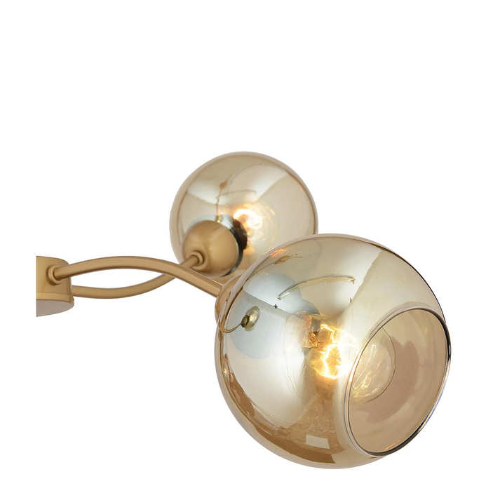 Φωτιστικό Κρεμαστό ECV Πολύφωτο Αντικέ/Μελί Μέταλλο/Γυαλί 75x60cm