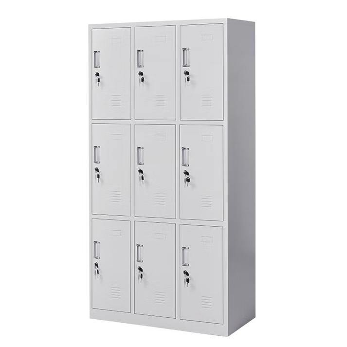 Φοριαμός 9 Θέσεων EARNUR Ανοιχτό Γκρι Μέταλλο 90x45x185cm