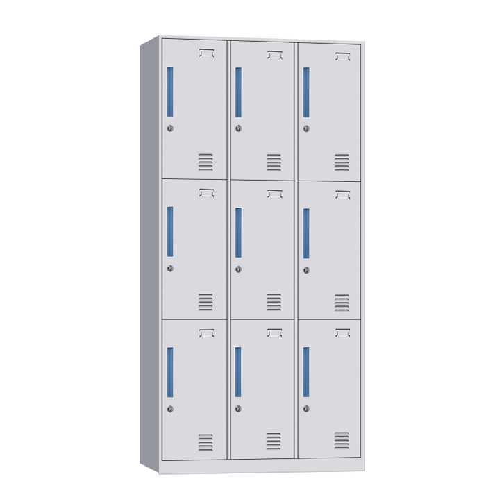 Φοριαμός 9 Θέσεων ELDAR Ανοιχτό Γκρι Μέταλλο 90x45x185cm