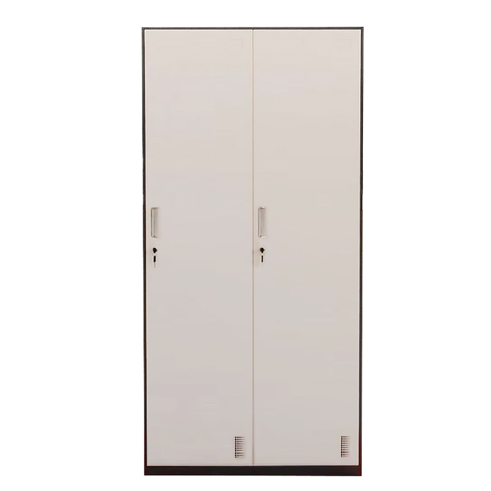 Φοριαμός Δίφυλλος DORI Σκούρο Γκρι/Λευκό Μέταλλο 90x45x185cm