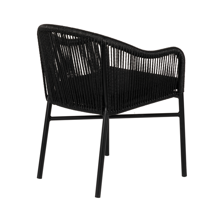 Πολυθρόνα Κήπου KAGERA Μαύρο Αλουμίνιο/Rattan 45x42x84cm