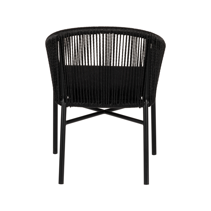 Πολυθρόνα Κήπου KAGERA Μαύρο Αλουμίνιο/Rattan 45x42x84cm