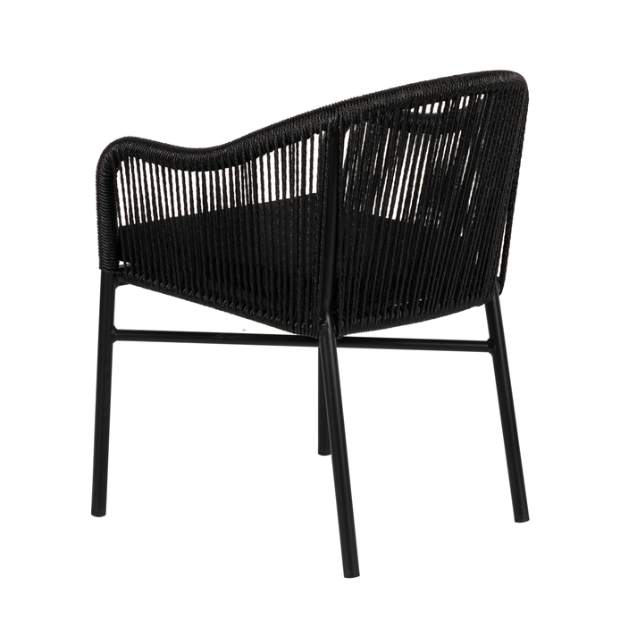 Πολυθρόνα Κήπου KAGERA Μαύρο Αλουμίνιο/Rattan 45x42x84cm