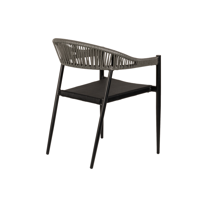 Πολυθρόνα Κήπου LIVINGSTONE Μαύρο/Γκρι Αλουμίνιο/Rattan 56x55x76cm