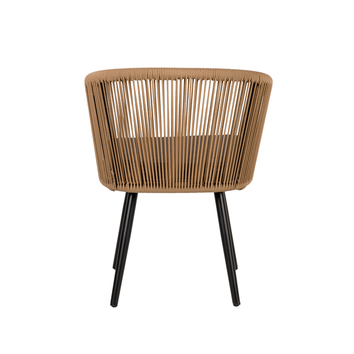 Πολυθρόνα Κήπου LOFOI Μαύρο/Καφέ Αλουμίνιο/Rattan 60x62x81cm