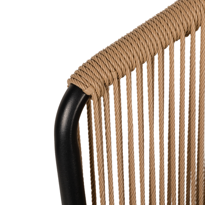 Πολυθρόνα Κήπου LOFOI Μαύρο/Καφέ Αλουμίνιο/Rattan 60x62x81cm