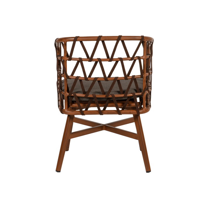 Πολυθρόνα Κήπου BOYOMA Καφέ Αλουμίνιο/Ύφασμα 57x61x79cm