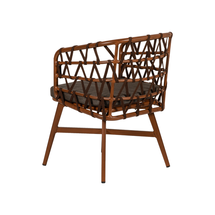 Πολυθρόνα Κήπου BOYOMA Καφέ Αλουμίνιο/Ύφασμα 57x61x79cm