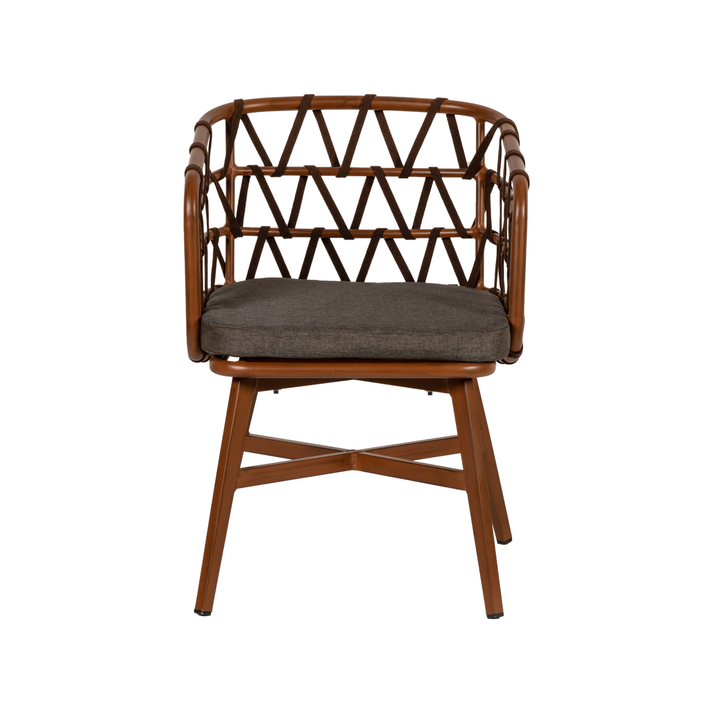 Πολυθρόνα Κήπου BOYOMA Καφέ Αλουμίνιο/Ύφασμα 57x61x79cm