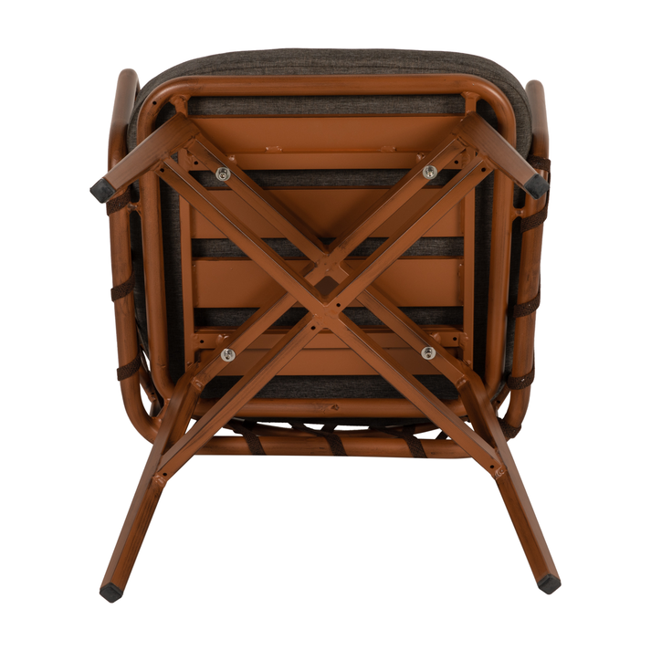 Πολυθρόνα Κήπου BOYOMA Καφέ Αλουμίνιο/Ύφασμα 57x61x79cm