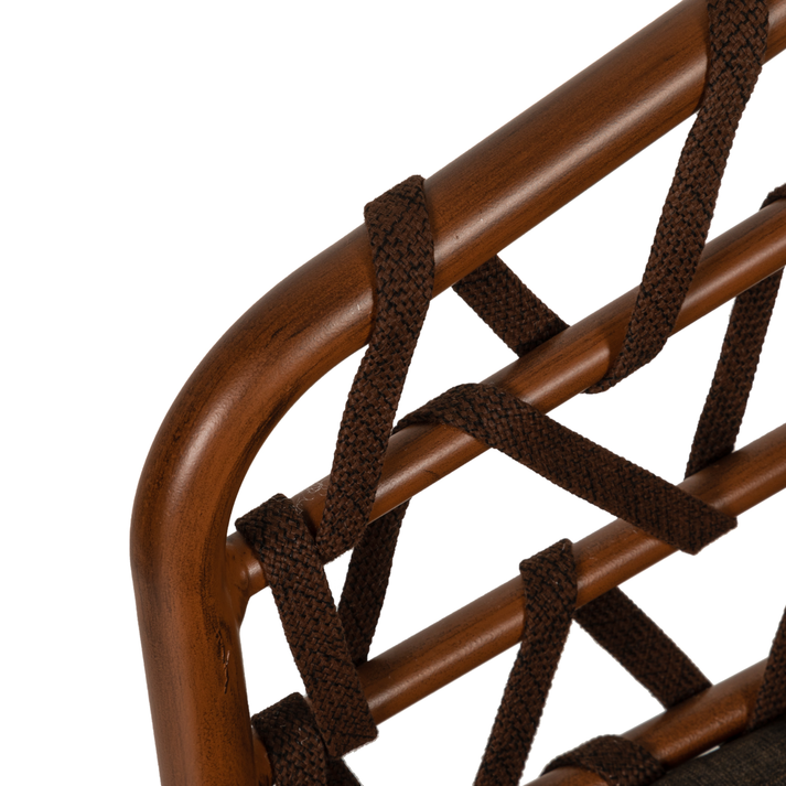 Πολυθρόνα Κήπου BOYOMA Καφέ Αλουμίνιο/Ύφασμα 57x61x79cm