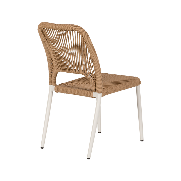 Καρέκλα Κήπου TINKISSO Λευκό/Φυσικό Αλουμίνιο/Rattan 45x63x82cm