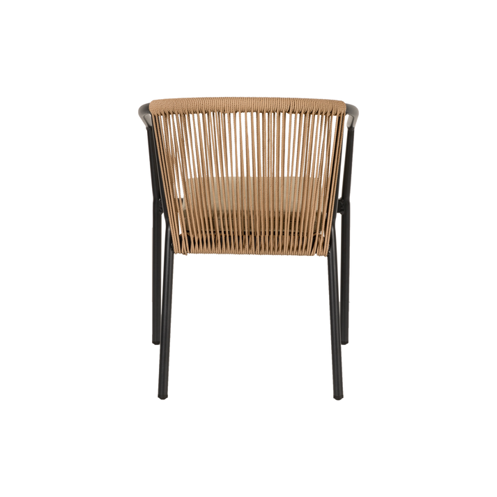 Πολυθρόνα Κήπου MANDRAKA Μαύρο/Φυσικό Αλουμίνιο/Rattan 57x61x78cm