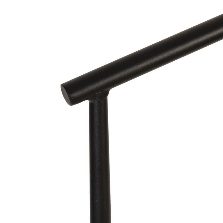 Σκαμπό MANDRAKA Μαύρο/Φυσικό Αλουμίνιο/Rattan 56x63x108cm