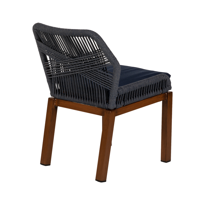 Καρέκλα Κήπου LISBON Μπλε/Μπαμπού Αλουμίνιο/Ύφασμα 50x58x77cm