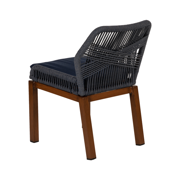 Καρέκλα Κήπου LISBON Μπλε/Μπαμπού Αλουμίνιο/Ύφασμα 50x58x77cm