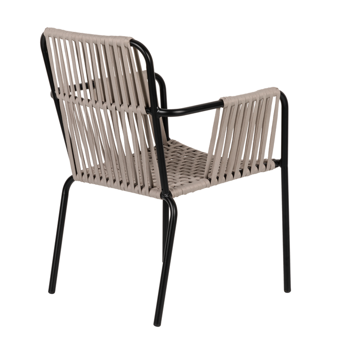 Πολυθρόνα Κήπου DAYA Γκρι/Μαύρο Αλουμίνιο/Rattan 57x67x84cm