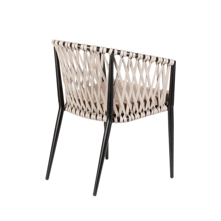 Πολυθρόνα Κήπου HOWICK Γκρι/Μαύρο Αλουμίνιο/Ύφασμα 56x61x78cm