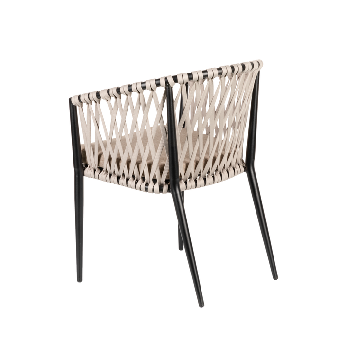 Πολυθρόνα Κήπου HOWICK Γκρι/Μαύρο Αλουμίνιο/Ύφασμα 56x61x78cm