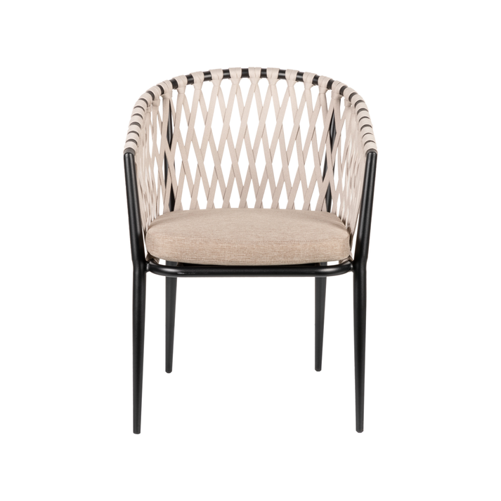 Πολυθρόνα Κήπου HOWICK Γκρι/Μαύρο Αλουμίνιο/Ύφασμα 56x61x78cm