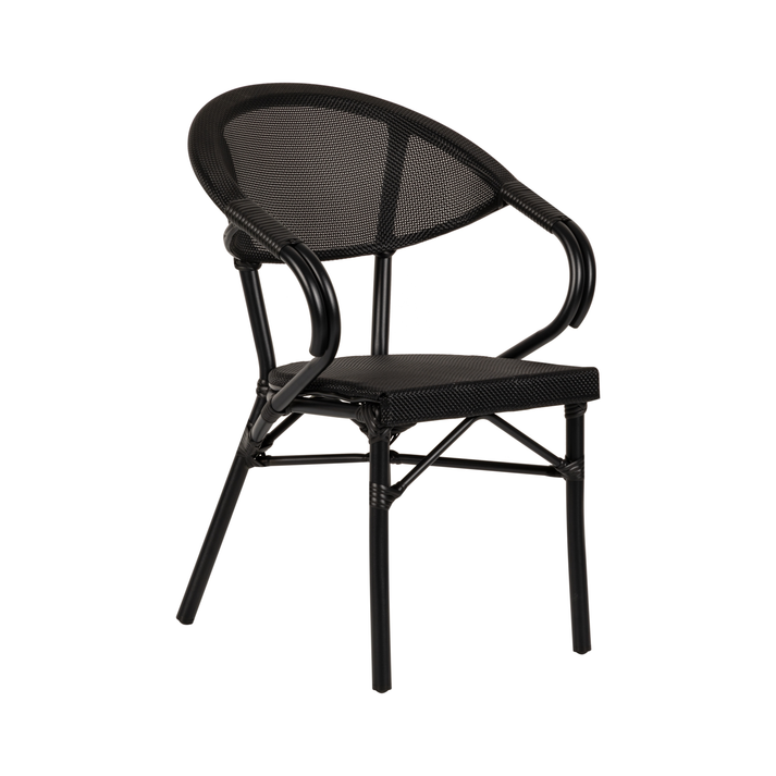 Πολυθρόνα Κήπου DALILA Μαύρο Αλουμίνιο/Ύφασμα 57x57x82cm