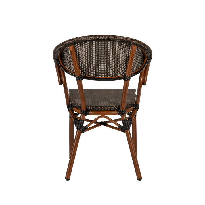 Πολυθρόνα Κήπου DALILA Καφέ/Μπαμπού Αλουμίνιο/Ύφασμα 57x57x82cm