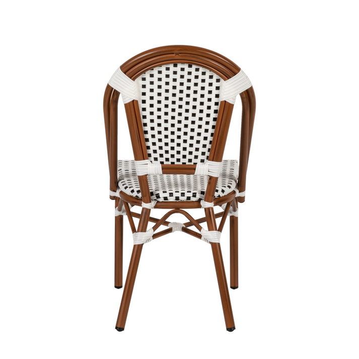 Καρέκλα Κήπου MUTARAZI Λευκό/Μαύρο Αλουμίνιο/Rattan 50x57x85cm