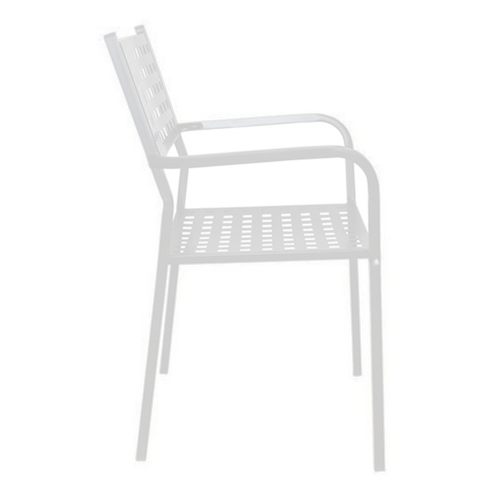Πολυθρόνα Κήπου MONTU Λευκό Μέταλλο 54x51x84cm