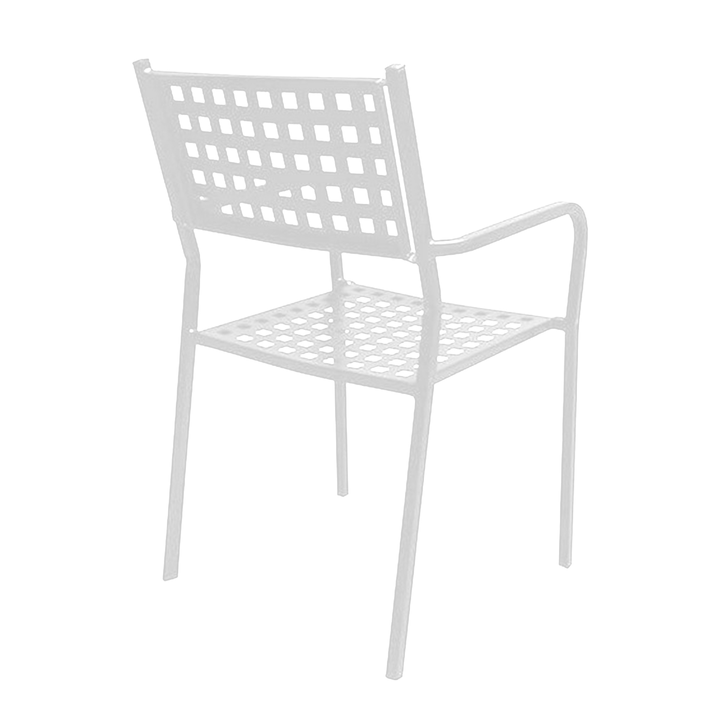 Πολυθρόνα Κήπου MONTU Λευκό Μέταλλο 54x51x84cm