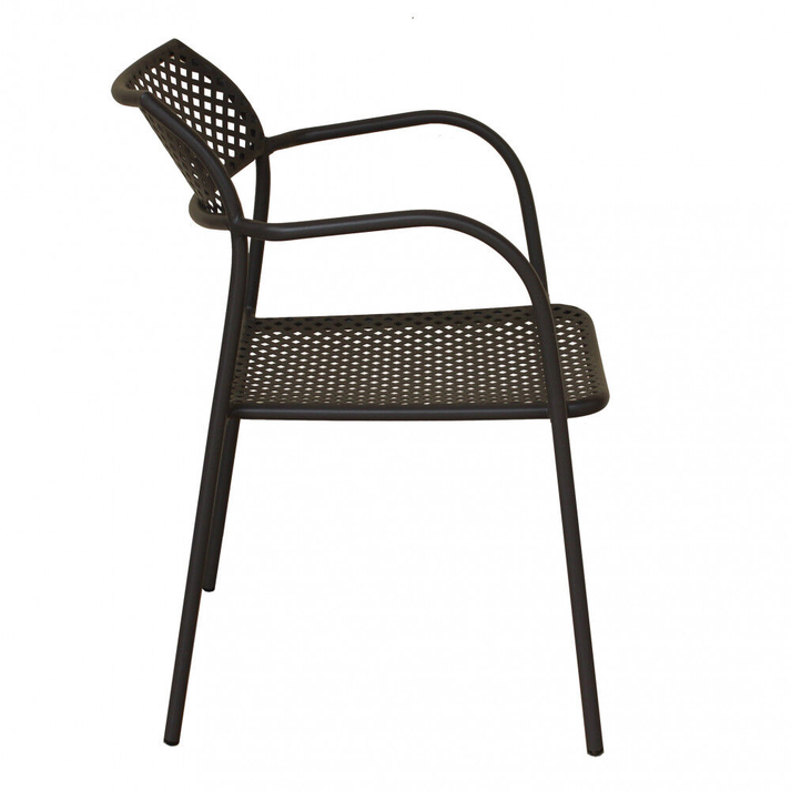 Πολυθρόνα Κήπου SOBEK Μαύρο Μέταλλο 55x57x76cm