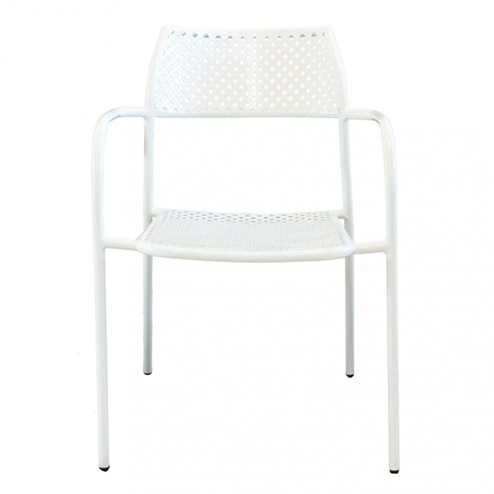 Πολυθρόνα Κήπου SOBEK Λευκό Μέταλλο 55x57x76cm