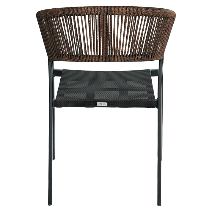 Πολυθρόνα Κήπου FIJI Μαύρο/Φυσικό Αλουμίνιο/Rattan 56x60x78cm