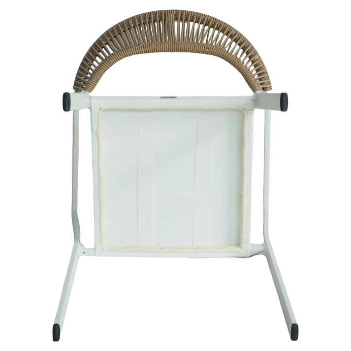 Πολυθρόνα Κήπου FIJI Λευκό/Φυσικό Αλουμίνιο/Rattan 56x60x78cm