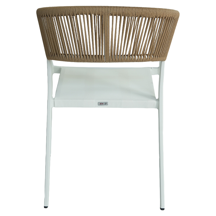 Πολυθρόνα Κήπου FIJI Λευκό/Φυσικό Αλουμίνιο/Rattan 56x60x78cm