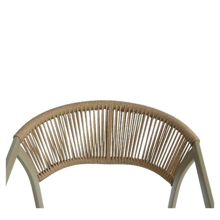 Πολυθρόνα Κήπου FIJI Μπεζ/Φυσικό Αλουμίνιο/Rattan 56x60x78cm