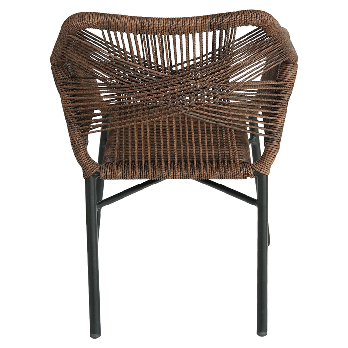 Πολυθρόνα Κήπου MAURITIUS Μαύρο/Φυσικό Αλουμίνιο/Rattan 57x65x84cm