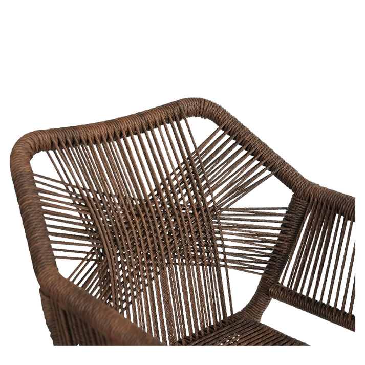 Πολυθρόνα Κήπου MAURITIUS Μαύρο/Φυσικό Αλουμίνιο/Rattan 57x65x84cm