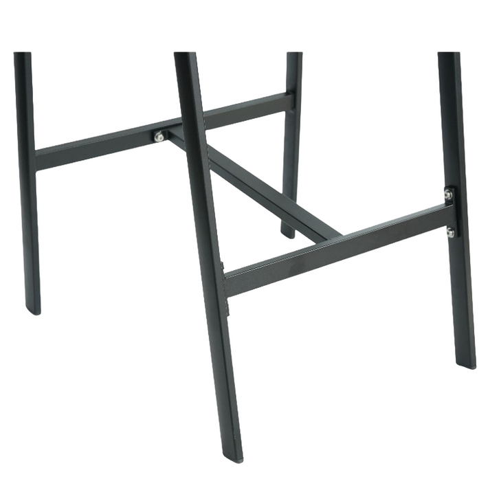 Σκαμπό Bar SANTORINI Μαύρο/Φυσικό Αλουμίνιο/Rattan 55x56x99cm