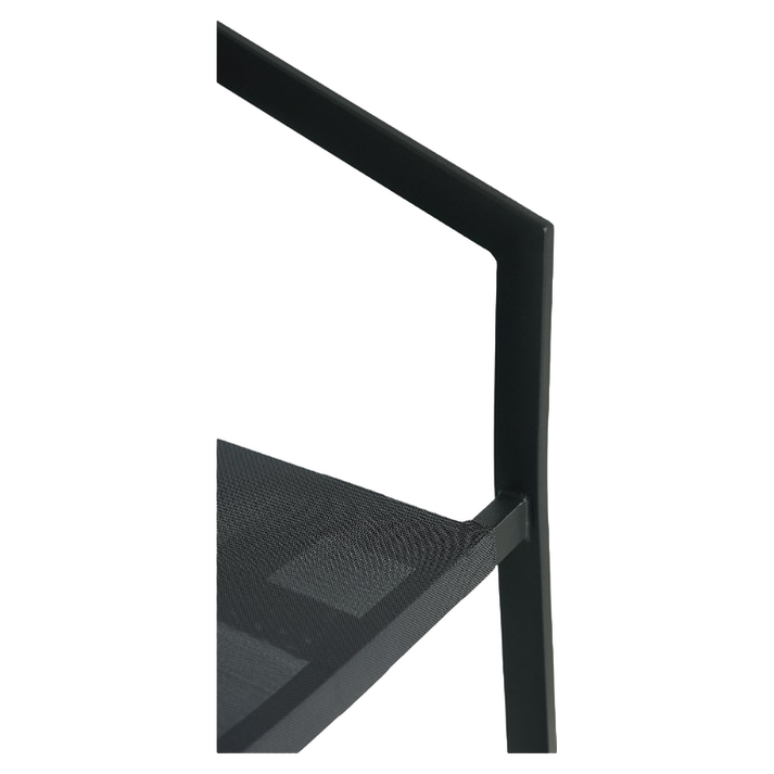 Σκαμπό Bar SANTORINI Ανθρακί/Φυσικό Αλουμίνιο/Rattan 55x56x99cm