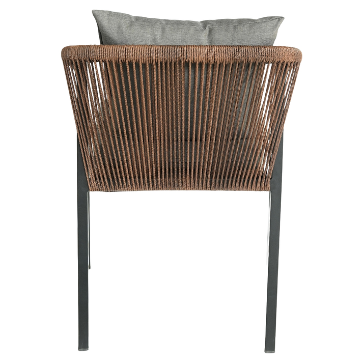 Πολυθρόνα Κήπου CURACAO Μαύρο/Φυσικό Αλουμίνιο/Rattan 57x60x84cm