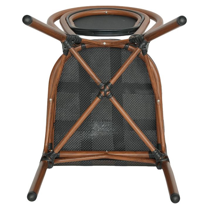 Καρέκλα Κήπου TULUM Καφέ/Ανθρακί Αλουμίνιο/Rattan 44x56x90cm