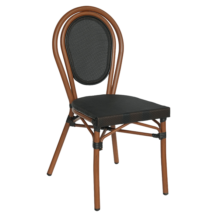 Καρέκλα Κήπου TULUM Καφέ/Ανθρακί Αλουμίνιο/Rattan 44x56x90cm