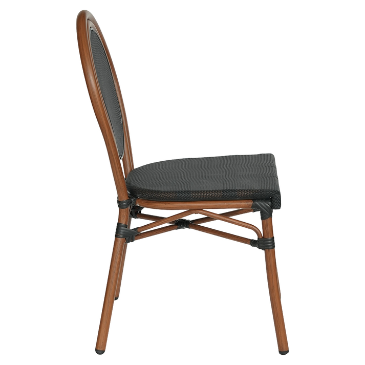 Καρέκλα Κήπου TULUM Καφέ/Ανθρακί Αλουμίνιο/Rattan 44x56x90cm