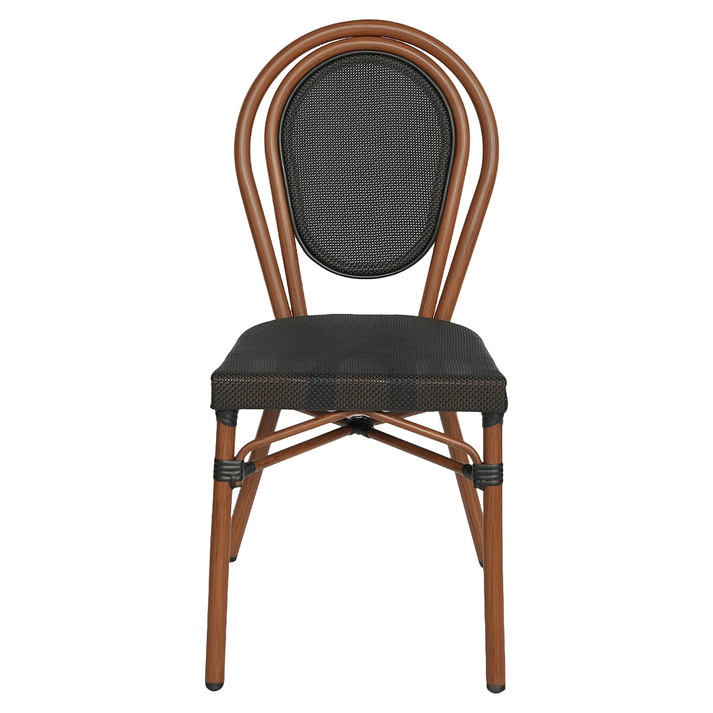 Καρέκλα Κήπου TULUM Καφέ/Ανθρακί Αλουμίνιο/Rattan 44x56x90cm