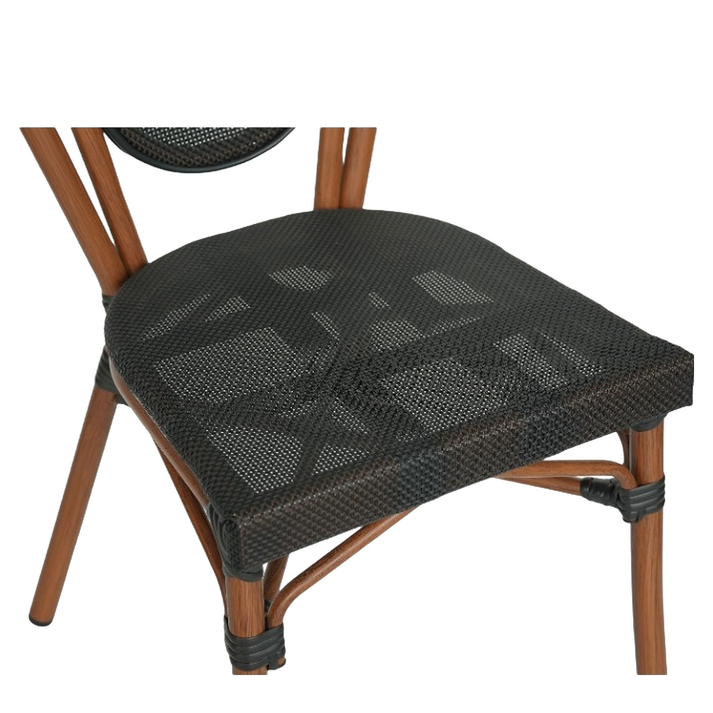 Καρέκλα Κήπου TULUM Καφέ/Ανθρακί Αλουμίνιο/Rattan 44x56x90cm