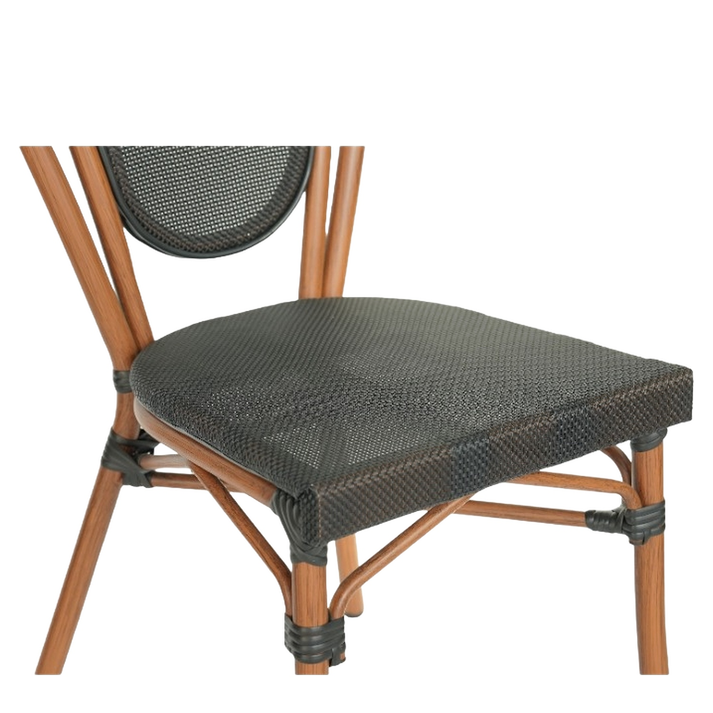 Καρέκλα Κήπου TULUM Καφέ/Ανθρακί Αλουμίνιο/Rattan 44x56x90cm
