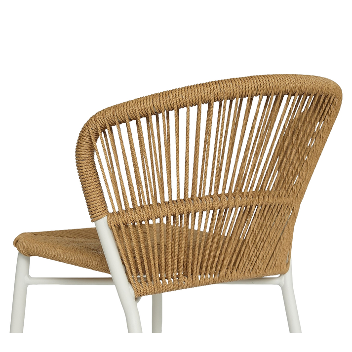 Καρέκλα Κήπου RIVIERA Λευκό/Φυσικό Αλουμίνιο/Rattan 57x61x79cm